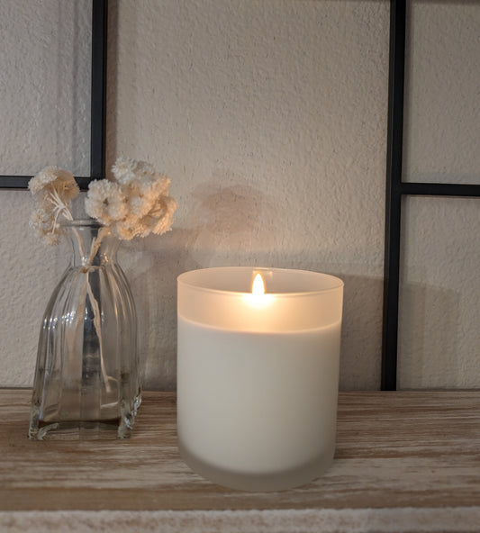 Frosted Glass 9oz Tumbler Soy Wax Candle