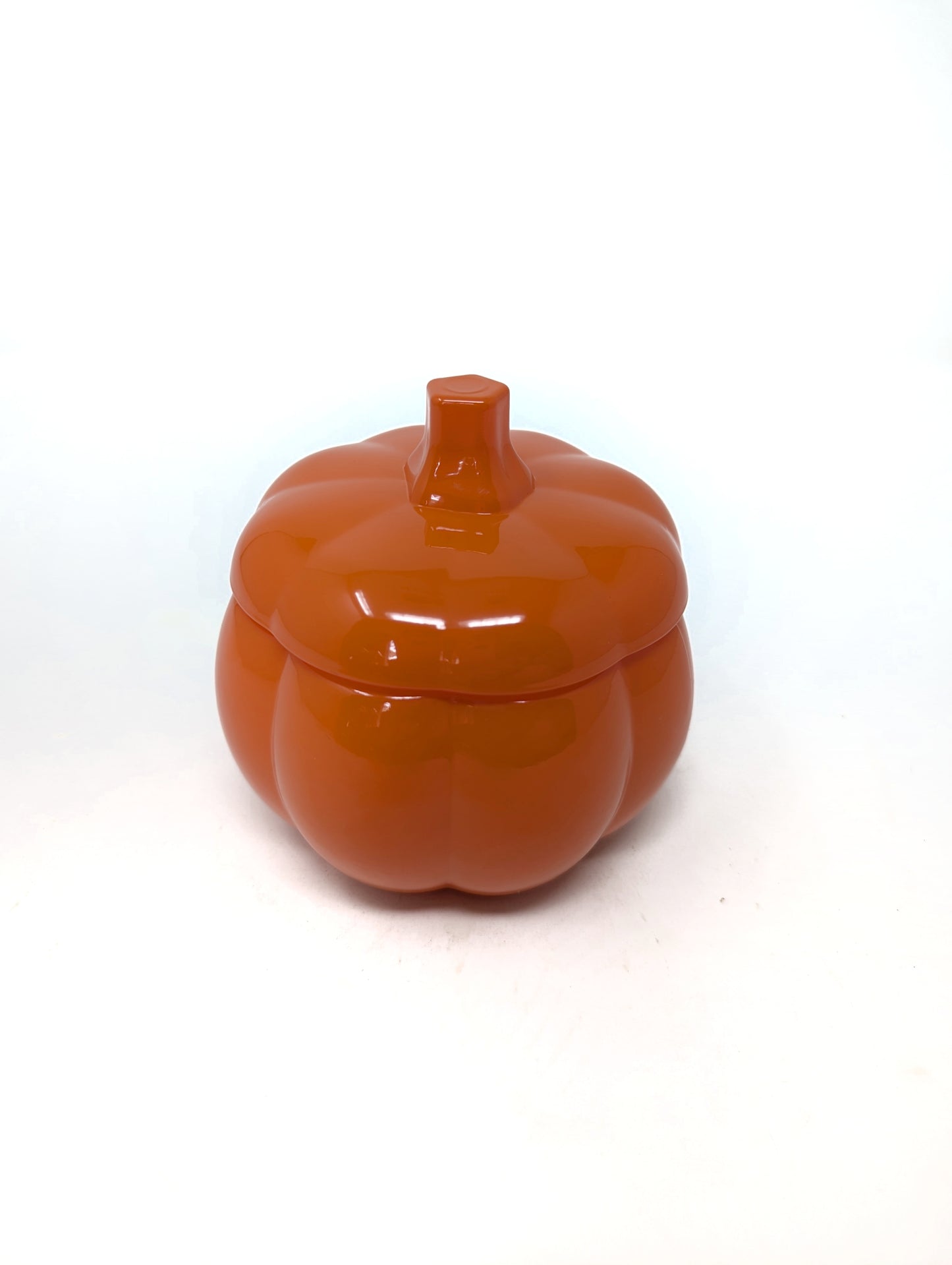 14oz Orange Glass Pumpkin Soy Wax Candle